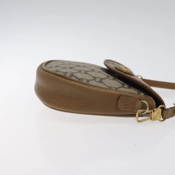 GUCCI GG Plus Supreme Shoulder Bag PVC Leather Beige Gold Auth th5906 - Picture 3 of 15